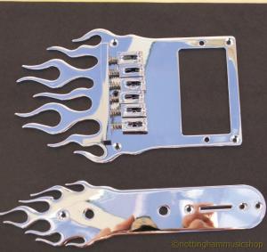 FLAME TELECASTER CONTROL PLATE AND BRIDGE